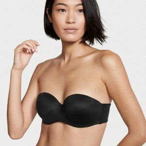 Victoria Secret Lightly-lined Black 34DD Strapless Bra